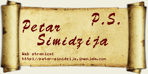 Petar Simidžija vizit kartica